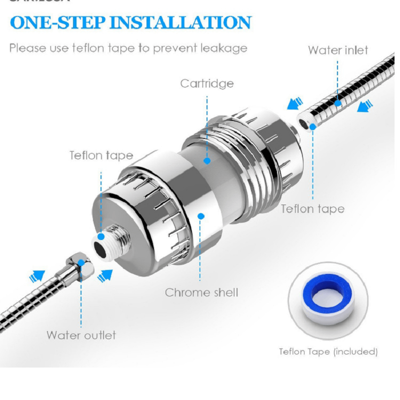 Skin and hair care shower water filter-20-stage filtration